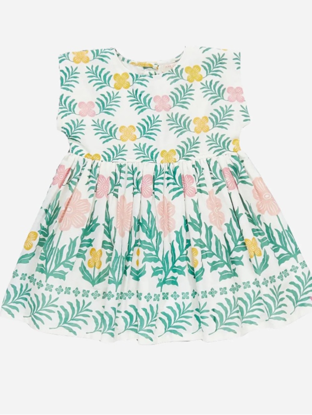 Pink Chicken Adaline Floral Print Girls' Dress with Pink & Yellow Blooms 8